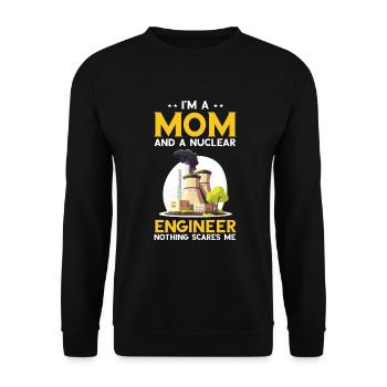 Kernenergie Design für Erneuerbare Kernenergie - Unisex Pullover - Schwarz - Vorne - Alina (178cm) & Michal (187cm)