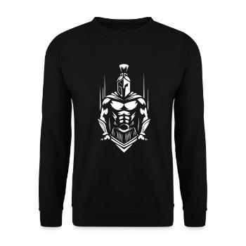 Sparta Spartan Warrior Roman Gladiator Ancient - Unisex Sweatshirt - black - Front - Alina (178cm) & Michal (187cm)