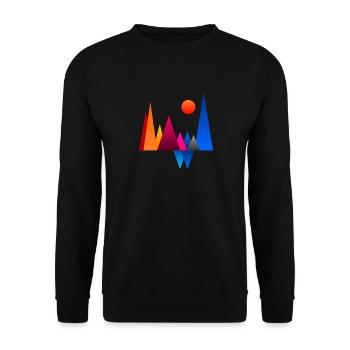 couleurs de montagne - Sweat-shirt Unisexe - noir - Devant - Alina (178cm) & Michal (187cm)