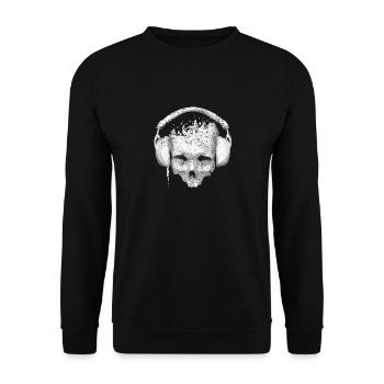 Crâne de DJ - Sweat-shirt Unisexe - noir - Devant - Alina (178cm) & Michal (187cm)