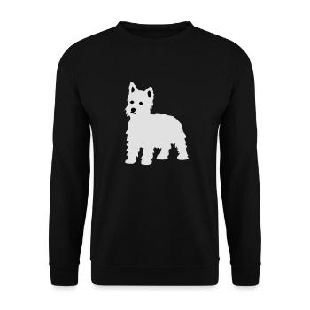 West Highland White Terrier - Unisex Sweatshirt - black - Front - Alina (178cm) & Michal (187cm)