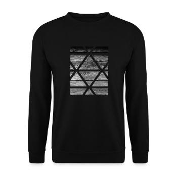 Holz - Unisex Pullover - Schwarz - Vorne - Alina (178cm) & Michal (187cm)