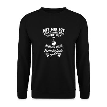 Kirschen essen - Unisex Pullover - Schwarz - Vorne - Alina (178cm) & Michal (187cm)