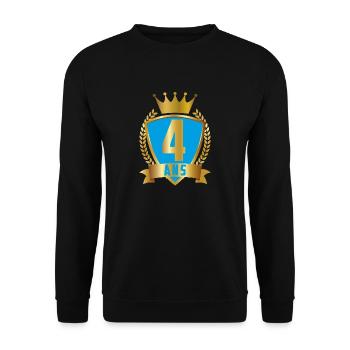 4ANS-BLEU - Sweat-shirt Unisexe - noir - Devant - Alina (178cm) & Michal (187cm)