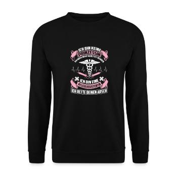 Assistant/e soins - princesse - Sweat-shirt Unisexe - noir - Devant - Alina (178cm) & Michal (187cm)