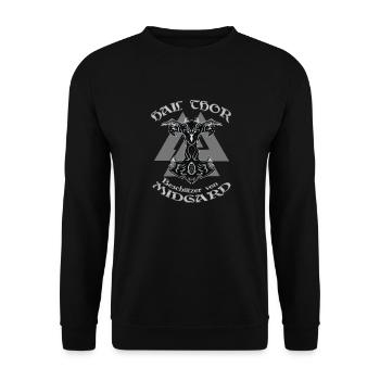HAIL THOR - Unisex Pullover - Schwarz - Vorne - Alina (178cm) & Michal (187cm)