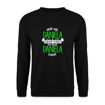DANIELA die Echte - Unisex Pullover - Schwarz - Vorne - Alina (178cm) & Michal (187cm)