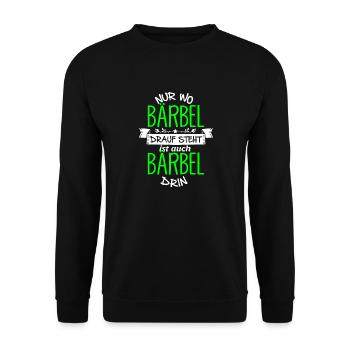 BÄRBEL die Echte - Unisex Pullover - Schwarz - Vorne - Alina (178cm) & Michal (187cm)