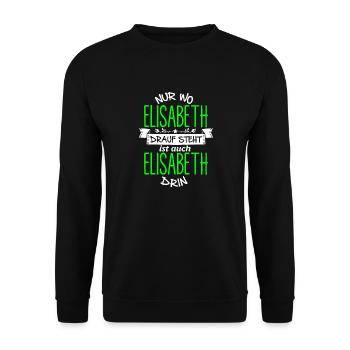 ELISABETH die Echte - Unisex Pullover - Schwarz - Vorne - Alina (178cm) & Michal (187cm)