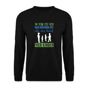 Vier Kinder - Unisex Pullover - Schwarz - Vorne - Alina (178cm) & Michal (187cm)