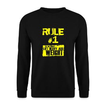 Rule no 1 - Unisex Pullover - Schwarz - Vorne - Alina (178cm) & Michal (187cm)