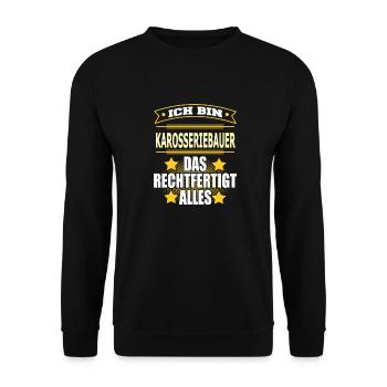 KAROSSERIEBAUER - Unisex Pullover - Schwarz - Vorne - Alina (178cm) & Michal (187cm)