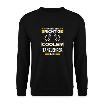TANZLEHRER - Unisex Pullover - Schwarz - Vorne - Alina (178cm) & Michal (187cm)
