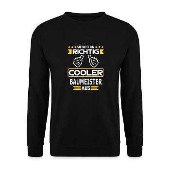 BAUMEISTER - Unisex Pullover - Schwarz - Vorne - Alina (178cm) & Michal (187cm)