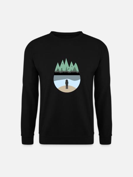 Astronaut am Meer - Unisex Pullover - Schwarz