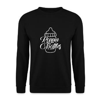 Poppin 'Bottles - Unisex Sweatshirt - black - Front - Alina (178cm) & Michal (187cm)