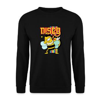 Rétro Vintage Dabbing Dab Disco Party Bee Animaux - Sweat-shirt Unisexe - noir - Devant - Alina (178cm) & Michal (187cm)