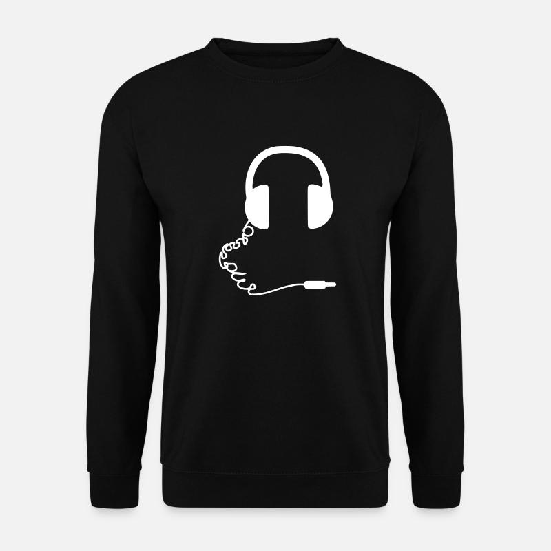 Headphones Kopfhörer Musikproduzent Ohrhörer DJ - Unisex Pullover - Schwarz