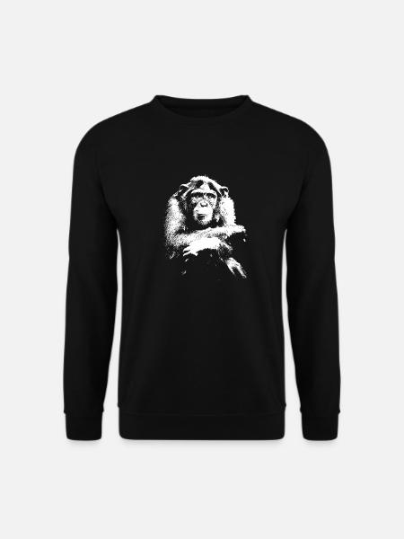 Schimpanse - Chimp - Chimpanzee - Unisex Pullover - Schwarz