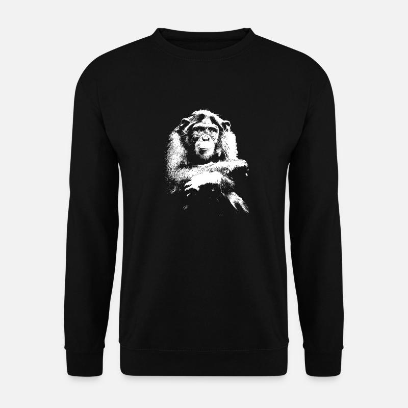 Schimpanse - Chimp - Chimpanzee - Unisex Pullover - Schwarz