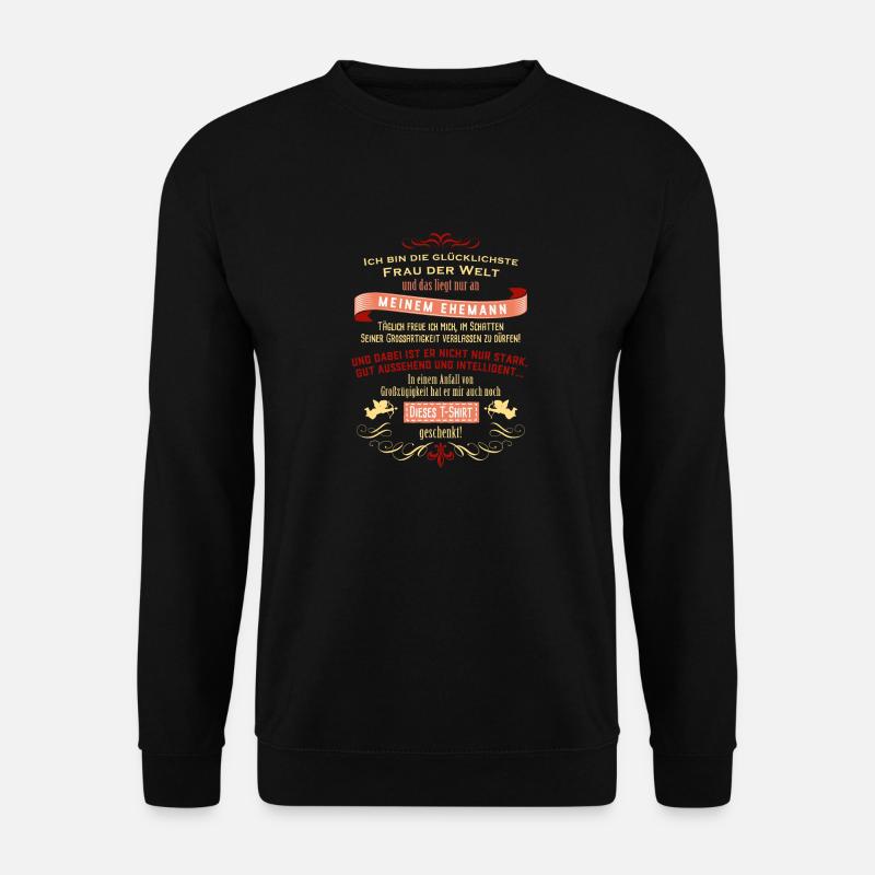 Die glücklichste Frau-03.png - Unisex Pullover - Schwarz