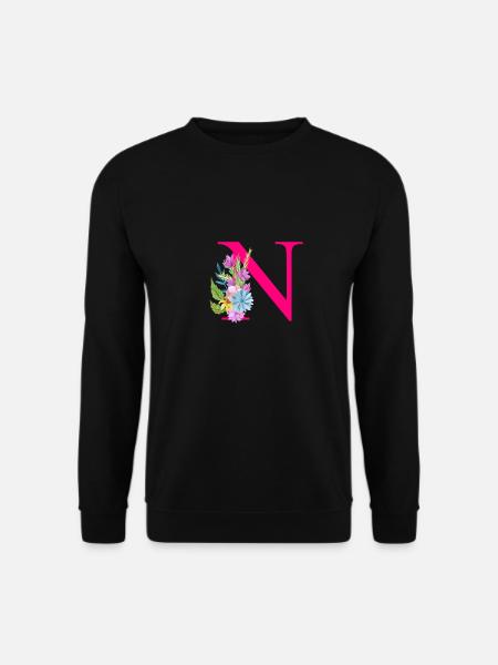 N letter red - Unisex Sweatshirt - black