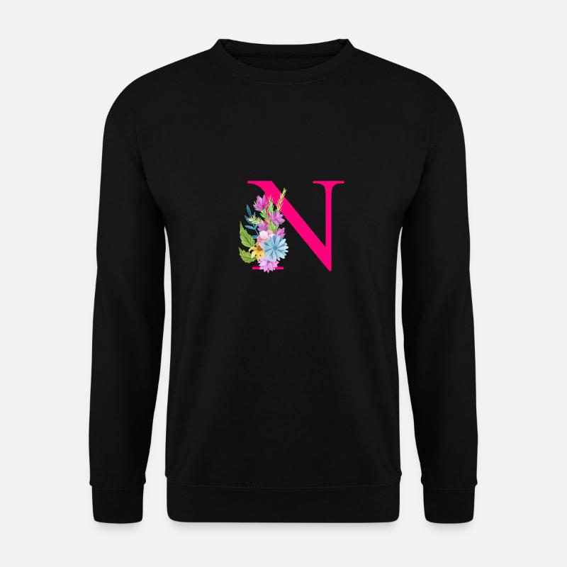 N letter red - Unisex Sweatshirt - black