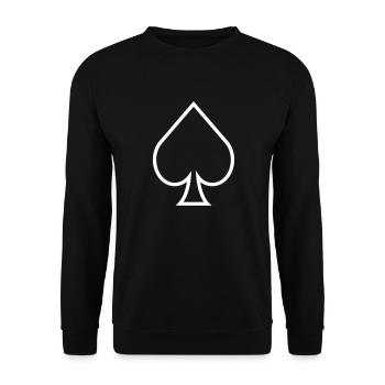 | Spades Poker Skat Blackjack - Unisex Sweatshirt - black - Front - Alina (178cm) & Michal (187cm)
