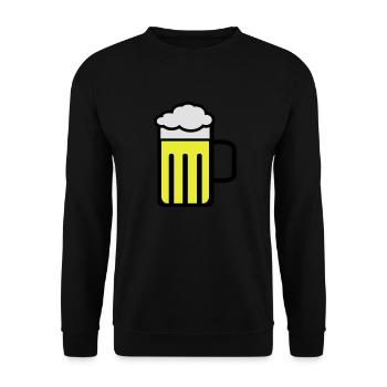 beer - Unisex Pullover - Schwarz - Vorne - Alina (178cm) & Michal (187cm)