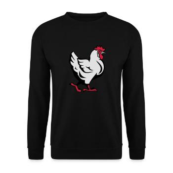 Chicken pet bird - Unisex Sweatshirt - black - Front - Alina (178cm) & Michal (187cm)
