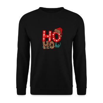 Ho Ho Ho Christmas - Unisex Sweatshirt - black - Front - Alina (178cm) & Michal (187cm)