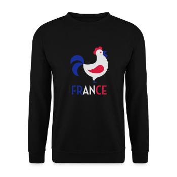 France Français Française French Frankreich - Unisex Sweatshirt - black - Front - Alina (178cm) & Michal (187cm)