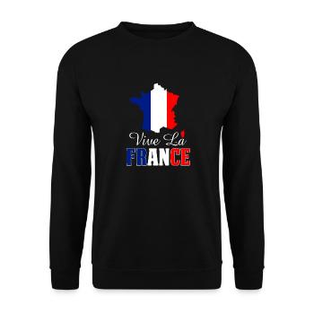 Vive la France - Sweat-shirt Unisexe - noir - Devant - Alina (178cm) & Michal (187cm)
