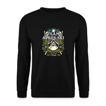 Apres Ski T Shirt Team Apres Ski - Unisex Pullover - Schwarz - Vorne - Alina (178cm) & Michal (187cm)