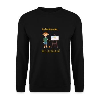 Künstler - Unisex Pullover - Schwarz - Vorne - Alina (178cm) & Michal (187cm)