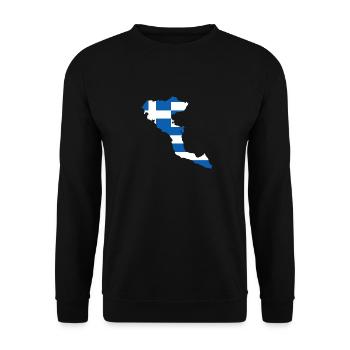 Korfu - Unisex Pullover - Schwarz - Vorne - Alina (178cm) & Michal (187cm)