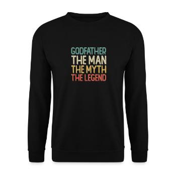 Dieu père, l'homme, le mythe, la légende - Sweat-shirt Unisexe - noir - Devant - Alina (178cm) & Michal (187cm)