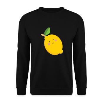 lemon - Unisex Sweatshirt - black - Front - Alina (178cm) & Michal (187cm)