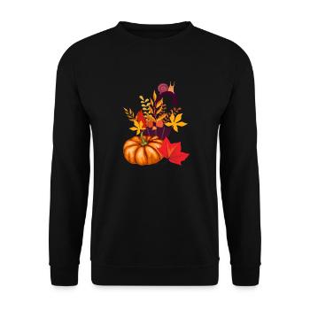 Autumn Pumpkin Gift - Unisex Sweatshirt - black - Front - Alina (178cm) & Michal (187cm)
