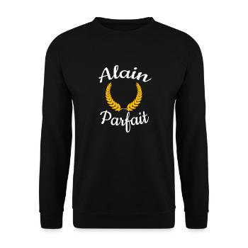 Alain est parfait - Sweat-shirt Unisexe - noir - Devant - Alina (178cm) & Michal (187cm)