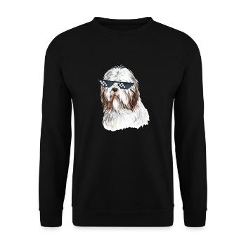 Chill Dog - Sweat-shirt Unisexe - noir - Devant - Alina (178cm) & Michal (187cm)