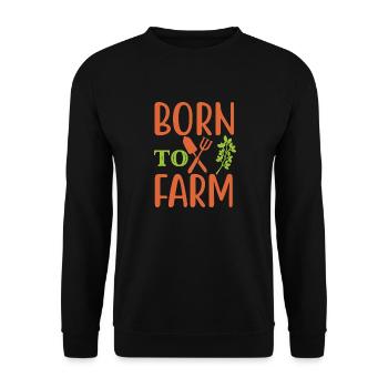Né à la ferme - Sweat-shirt Unisexe - noir - Devant - Alina (178cm) & Michal (187cm)