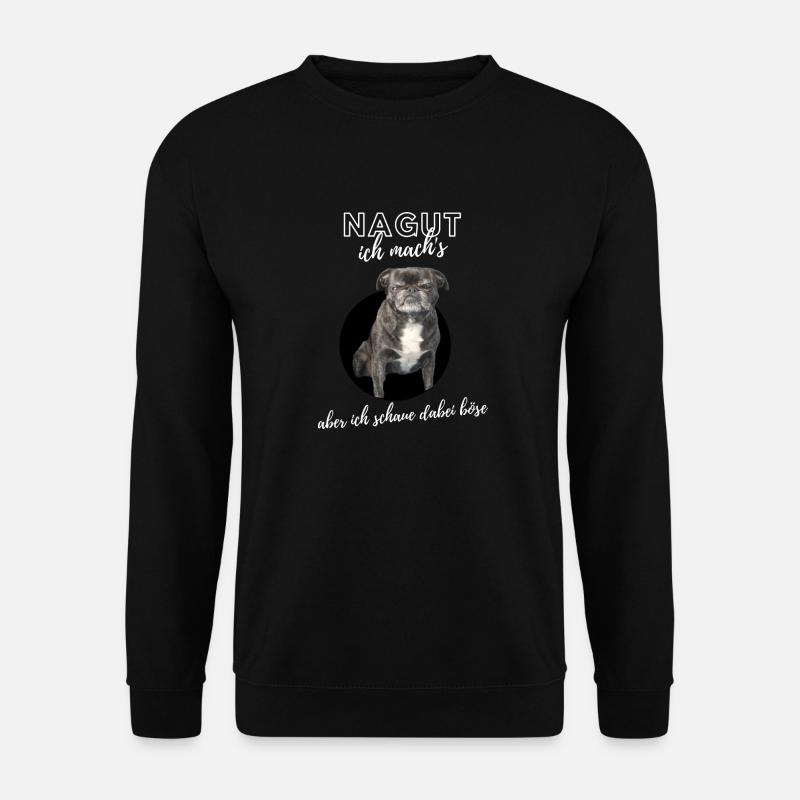 Nagut ich machs aber ich schaue dabei böse white - Unisex Pullover - Schwarz