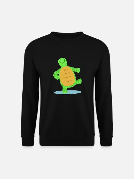 Hand drawn dancing turtle - Unisex Sweatshirt - black