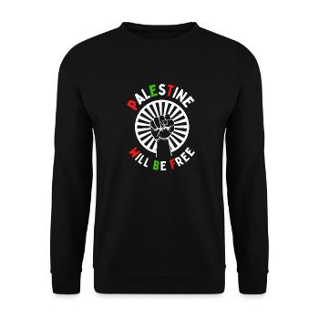 Save Palestine Freedom BLM War Peace Gaza Under - Sweat-shirt Unisexe - noir - Devant - Alina (178cm) & Michal (187cm)
