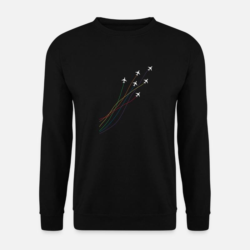 Rainbow Airplanes Pilot - Unisex Sweatshirt - black