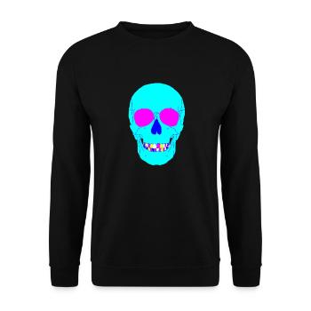 Tête de mort coloré - Sweat-shirt Unisexe - noir - Devant - Alina (178cm) & Michal (187cm)