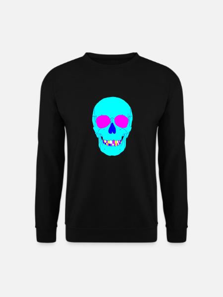 Totenkopf bunt - Unisex Pullover - Schwarz