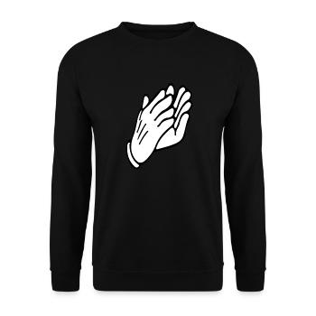 CLAP Livestream Emote - Unisex Sweatshirt - black - Front - Alina (178cm) & Michal (187cm)