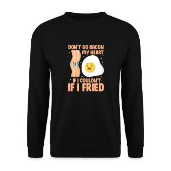 bacon egg Design pour les amateurs de blagues de chansons - Sweat-shirt Unisexe - noir - Devant - Alina (178cm) & Michal (187cm)